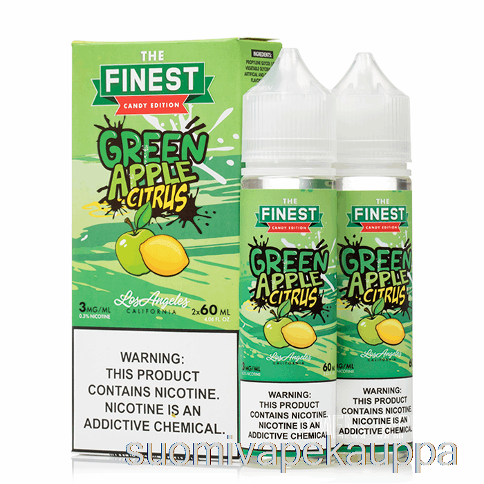 Vape Box Green Apple Citrus - Hienoin Karkkipainos - 120ml 3mg